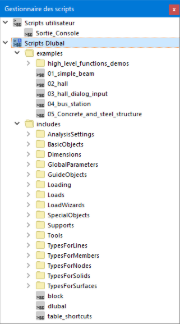 Gestionnaire des scripts