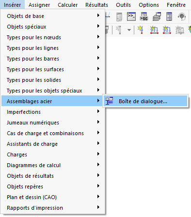 Menu « Insérer »
