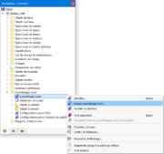 Menu contextuel pour 'Assemblages en acier'