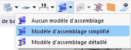 Bouton de liste pour l’affichage du modèle d’assemblage