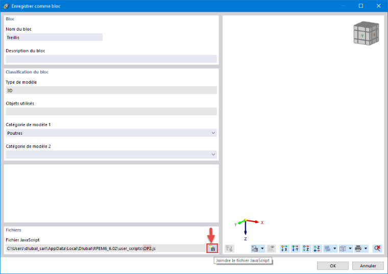 Joindre le fichier JavaScript