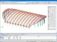 Maquette du projet Vélodrome dans RFEM (© Metalúrgica Vera SLR)