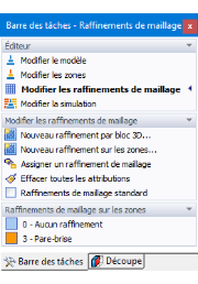 Barre des tâches, Raffinements de maillage