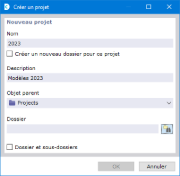 Création d’un nouveau projet