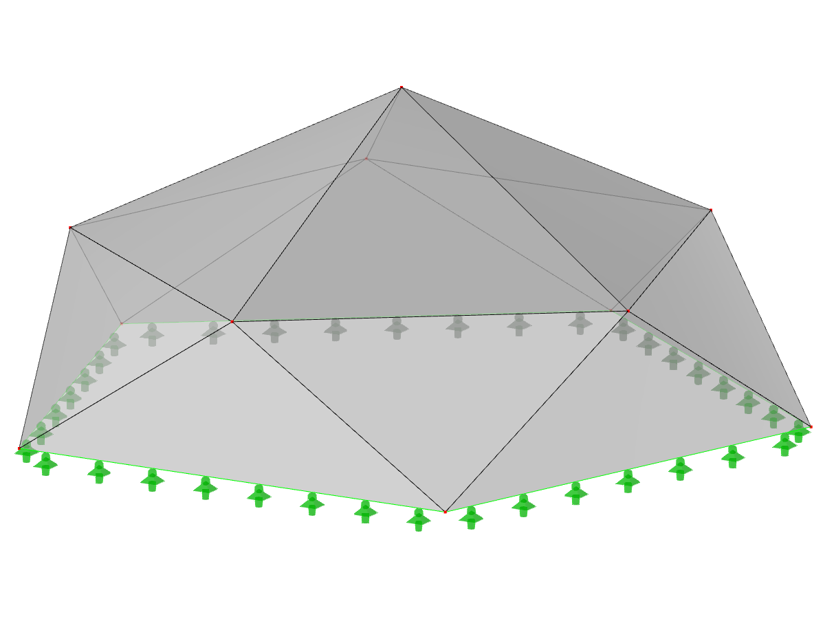 ID de modèle 502 | 034-FPC022-a | Structure pentagonale pyramidale pliée