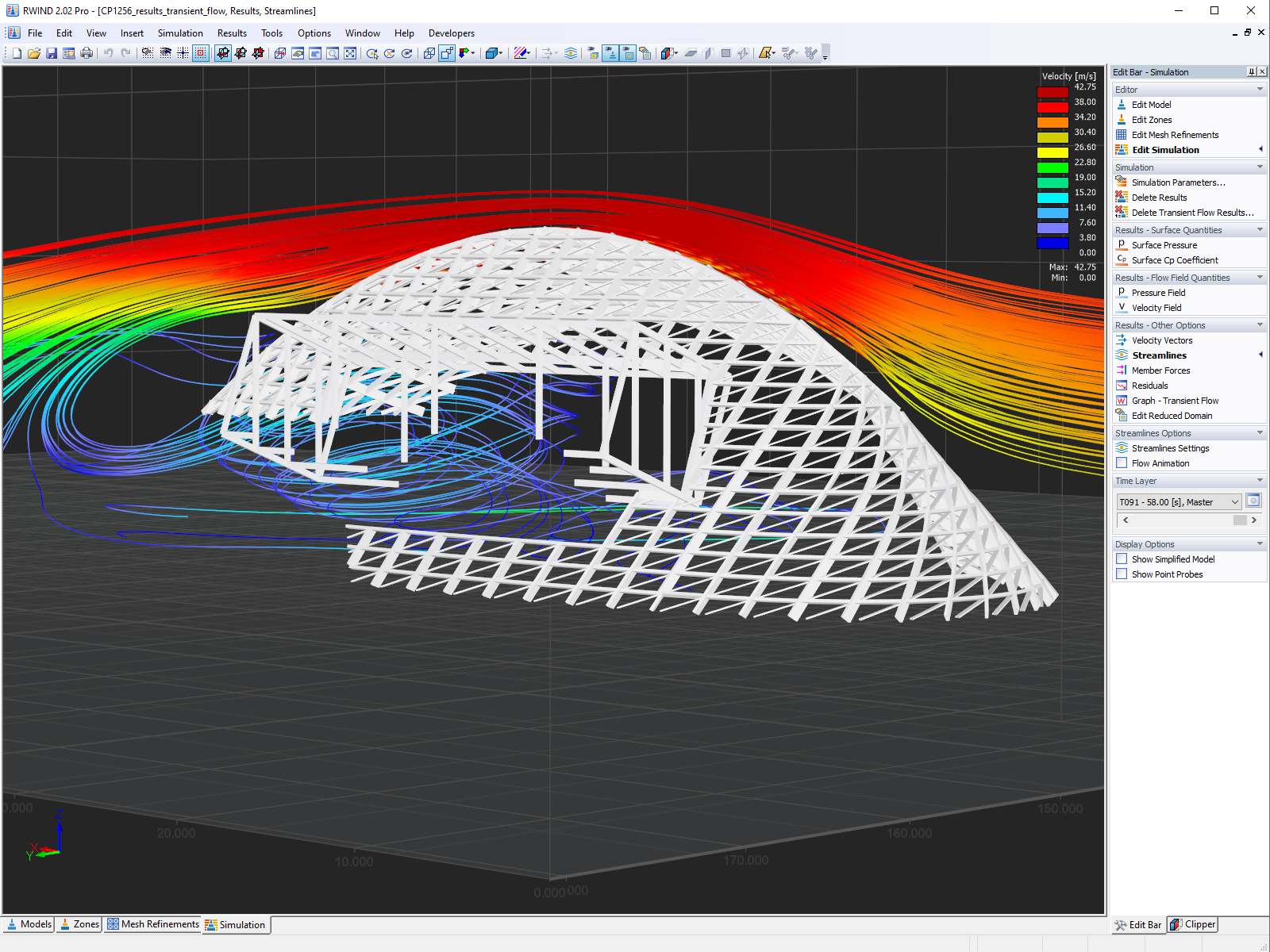 Modélisation partielle de la façade dans RWIND 2