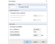 Données d’entrée RWIND de la surface perméable