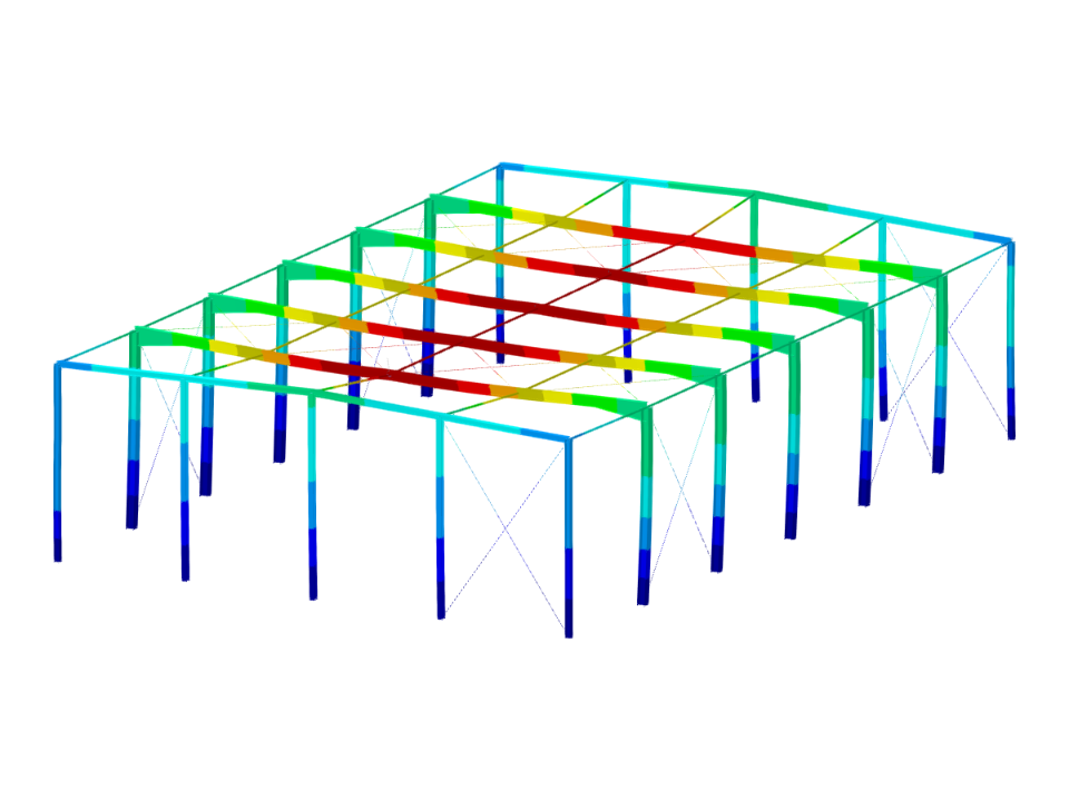 Modèle 004095 | Halle 3D en acier