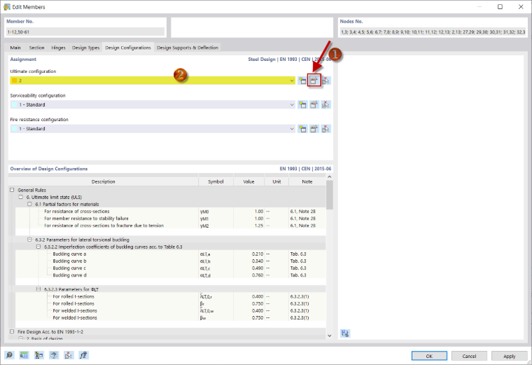 Modifier la configuration pour l'ELU
