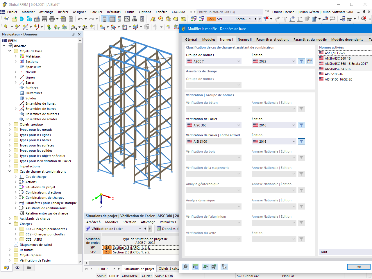 Vérification de l’acier formé à froid selon les normes AISI S100 et CSA S136 dans le logiciel RFEM 6