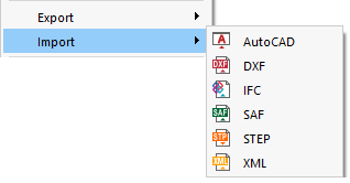 Interfaces pour importation
