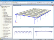 Modèle du préau dans RFEM 5 (© Normandie Structures)