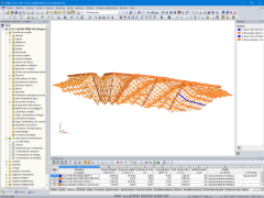 Modèle de la charpente dans RFEM 5 (© LCA Construction Bois)