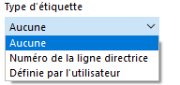 Sélectionner le type d’étiquette