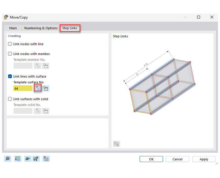 Visualisation d’une méthode de combinaison de lignes et de surfaces dans un modèle de structure pour optimiser les détails de la structure