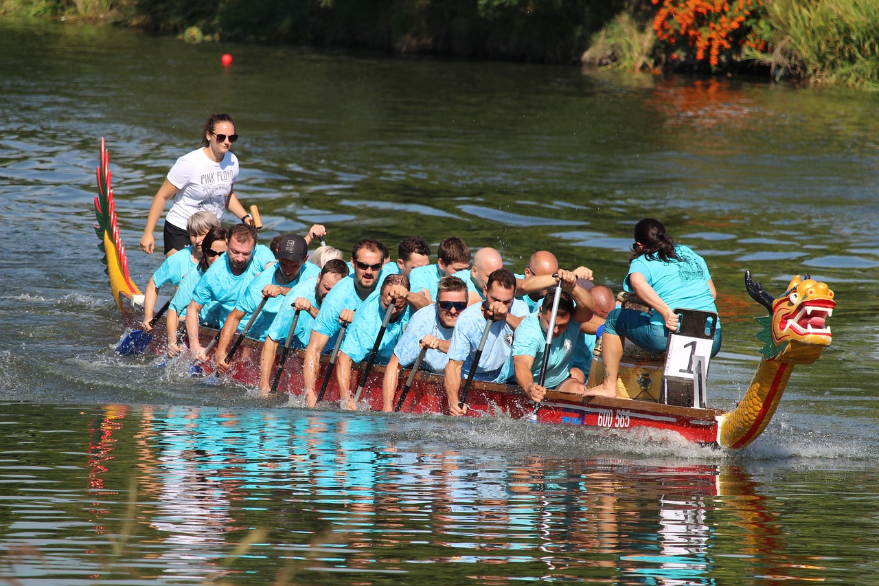 Bateau-dragon en compétition