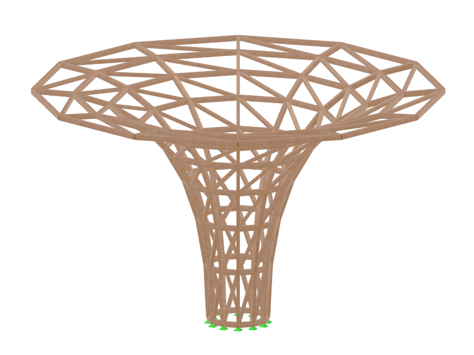 Modèle 004292 | Structure en treillis en bois