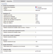 Onglet « Paramètres »