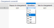 Définir la direction pour le(s) composant(s).