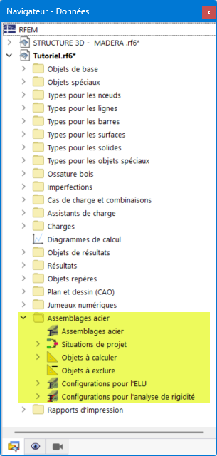 Éléments du navigateur pertinents pour les assemblages métalliques