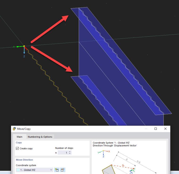 FAQ 005417 | Comment modéliser une poutre à âme ondulée dans RFEM 6 ?