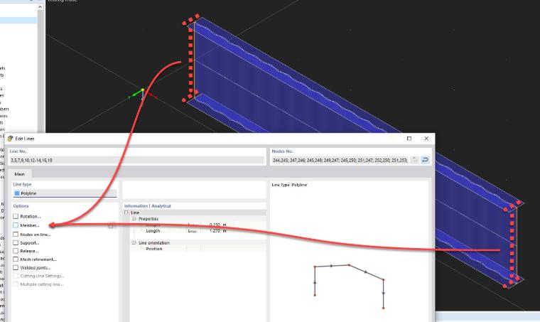 FAQ 005417 | Comment modéliser une poutre à âme ondulée dans RFEM 6 ?