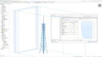 Mât d’antenne en acier dans le flux de soufflerie, créé dans RSTAB 9