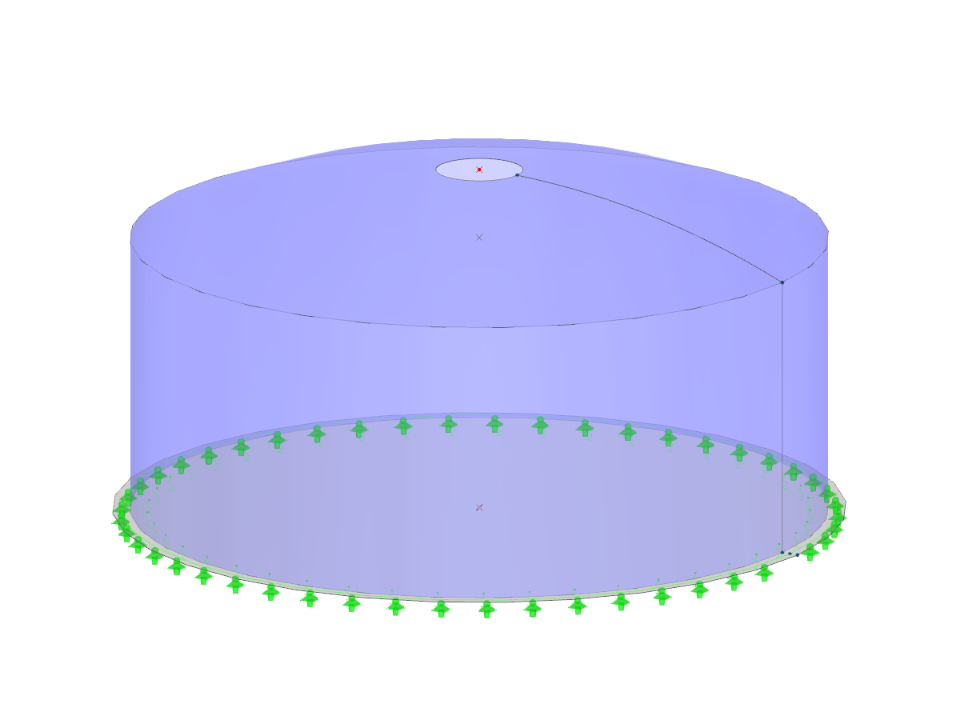 Modèle 004584 | Structure de réservoir en acier | Stabilité de la structure
