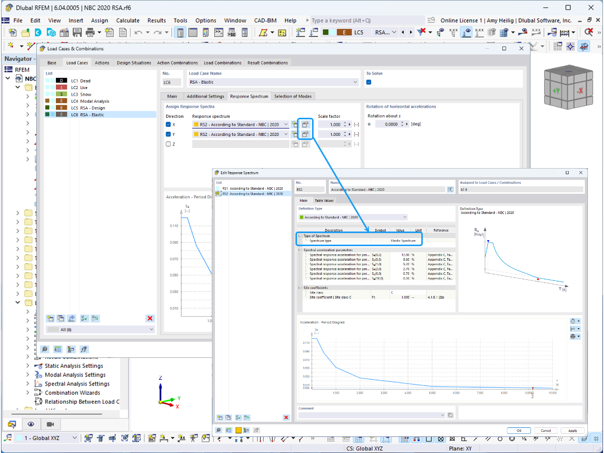 KB 001860 | Analyse du spectre de réponse modale et considération des efforts tranchants horizontaux dans RFEM 6 selon NBC 2020