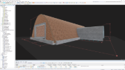 Voûte à arc en maçonnerie avec croisement de voûtes en béton armé.