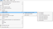 Fonctions du menu pour allonger ou raccourcir les barres