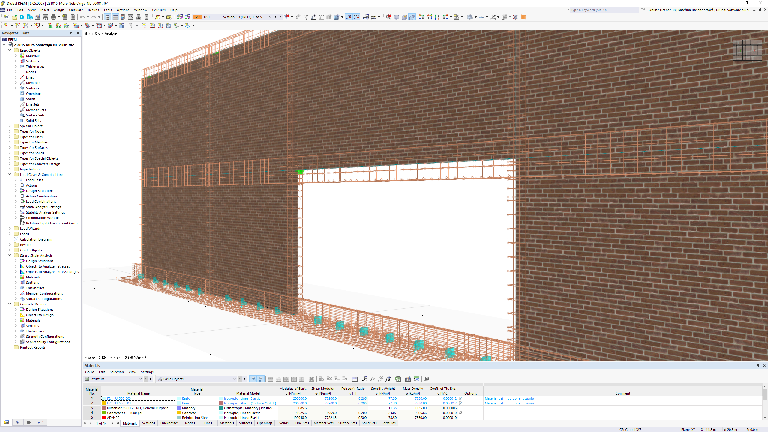 Panneau C | Vérification de la maçonnerie pour RFEM 6