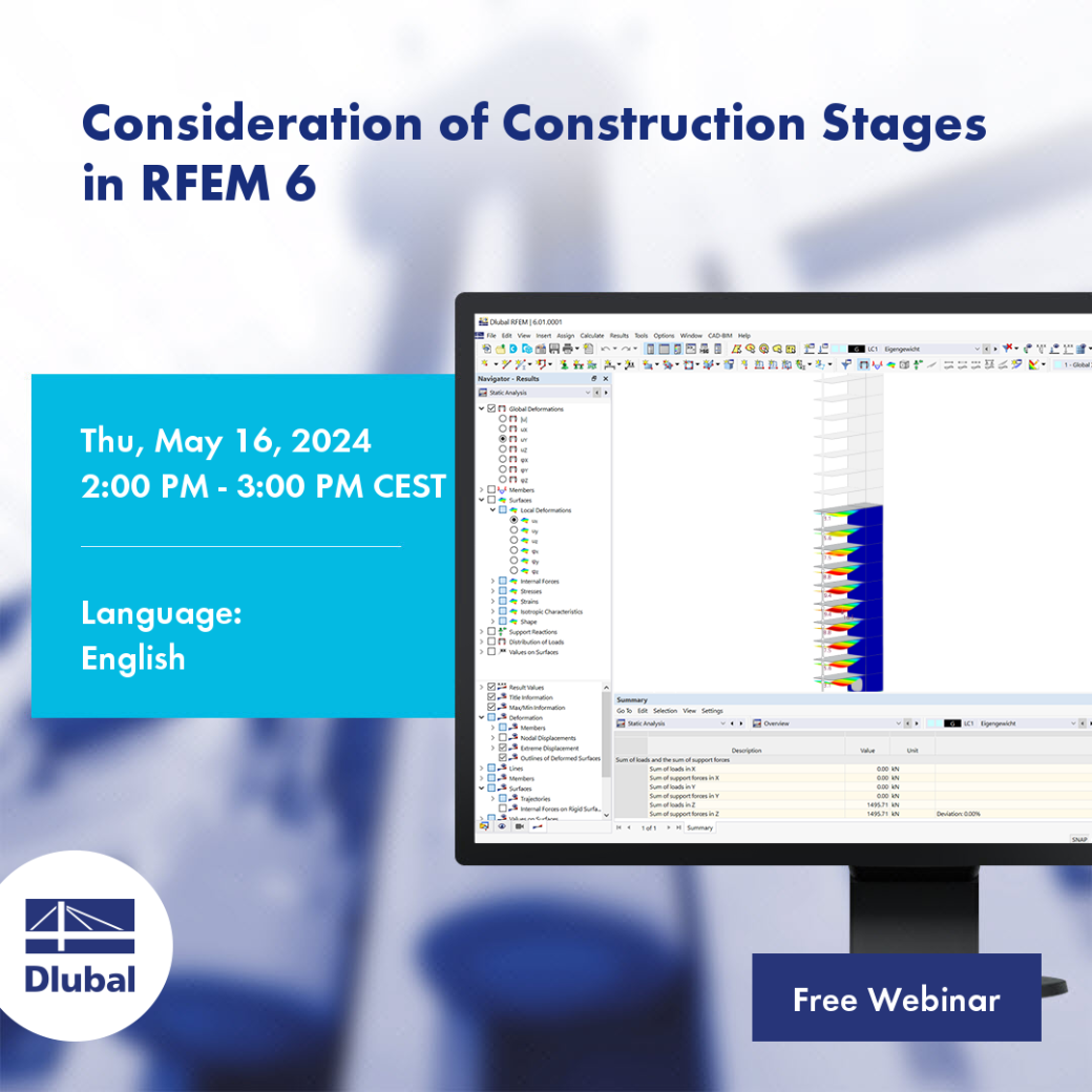 Considération des phases de construction dans RFEM 6