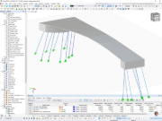 Modèle RFEM de la passerelle cyclo-piétonne à Eichstätt, Allemagne | © Bergmeister Ingenieure