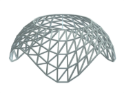 Modèle 004925 | Gridshell rond en aluminium