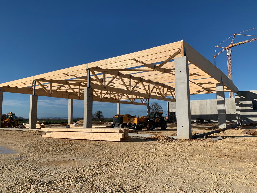 Charpente bois en construction | © LCA Construction Bois