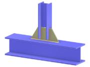 Modèle 005207 | Joint en T de treillis | Raccordement de la verticale à la membrure par gousset