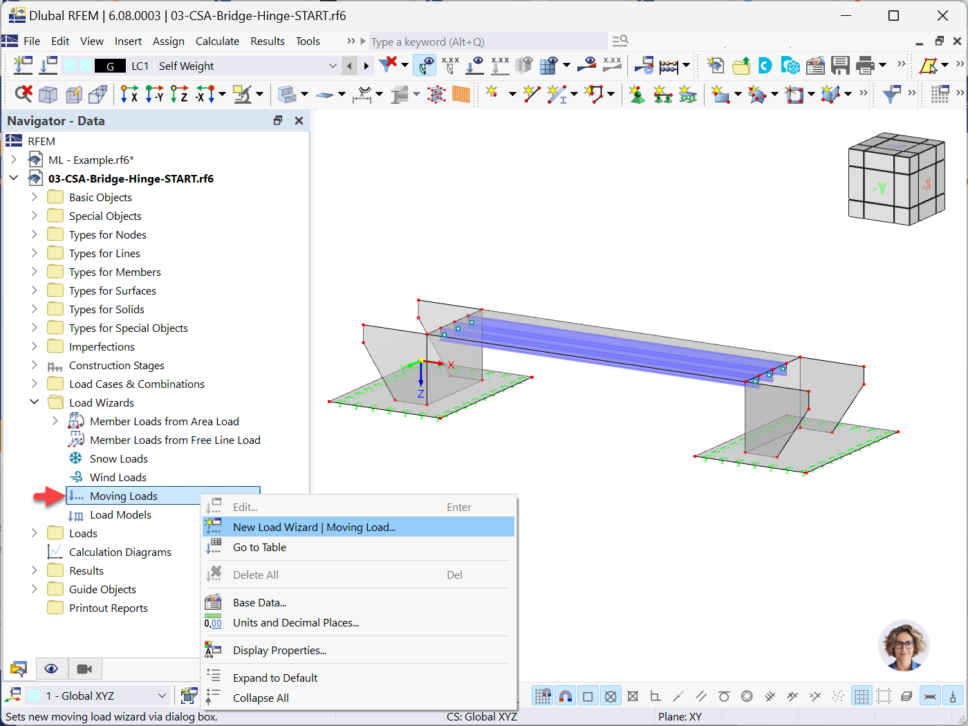 Assistant de charge pour les charges mobiles dans RFEM 6