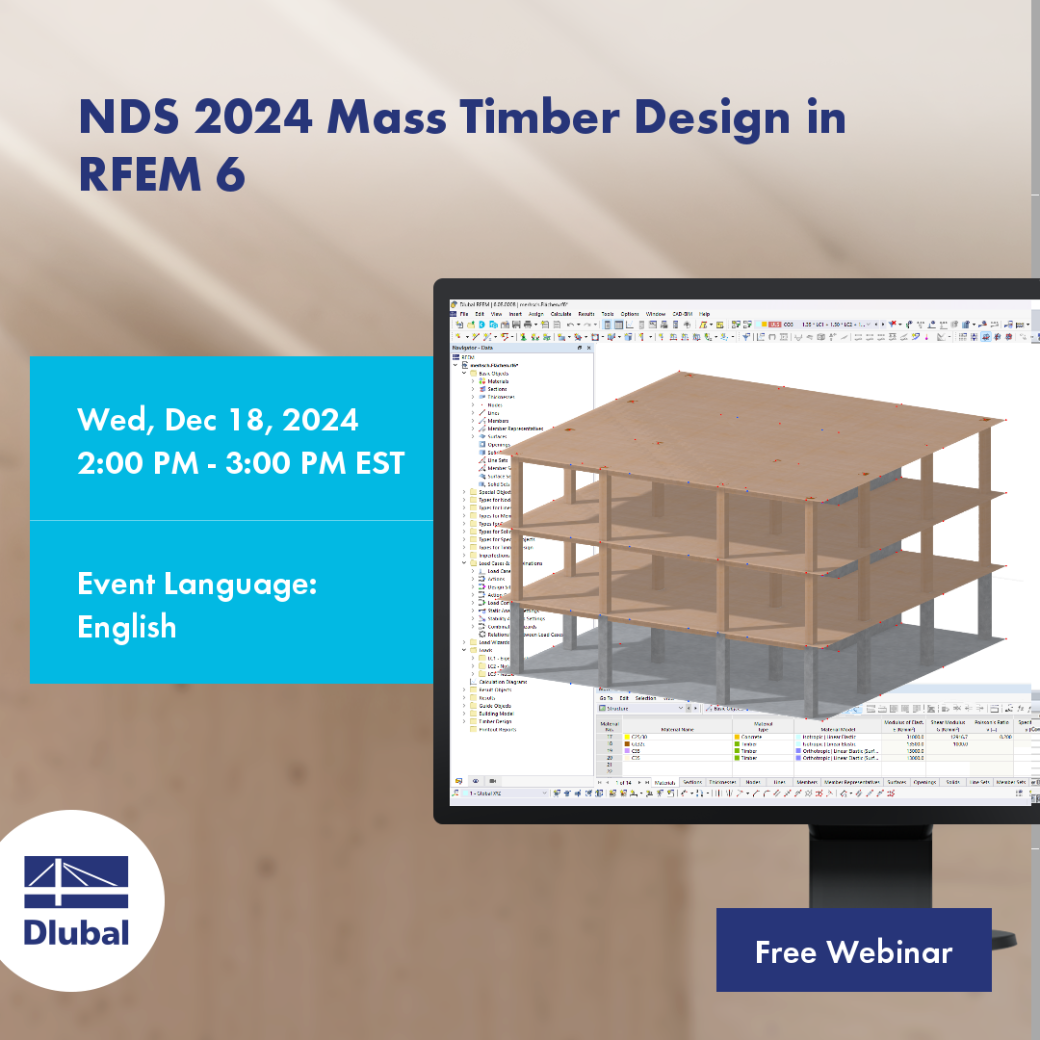 Vérification du bois massif dans RFEM 6 selon NDS 2024