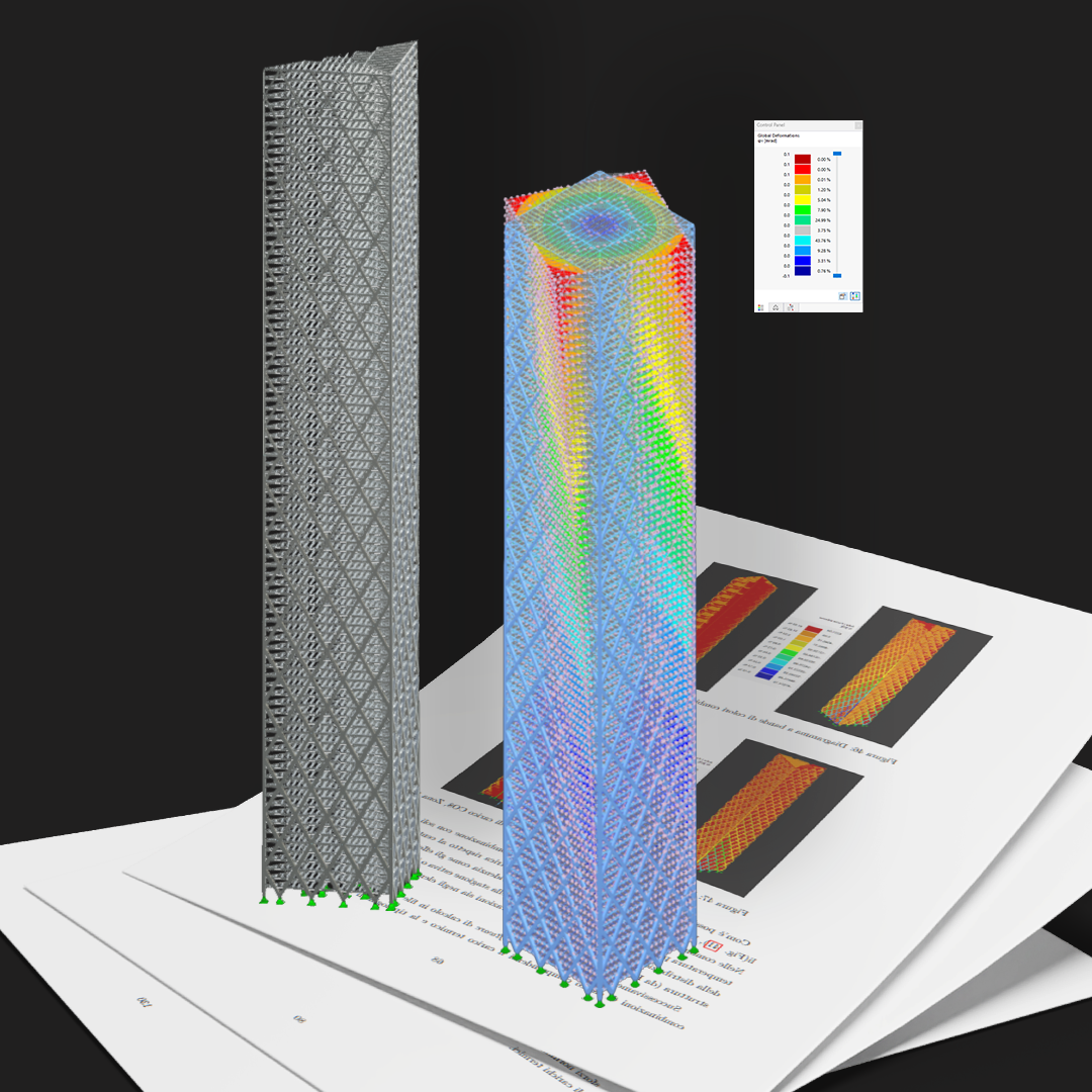Recherche | Analyse numérique des effets thermiques du rayonnement solaire sur les bâtiments de grande hauteur à structure diagrille