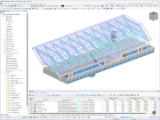 Modèle RFEM du flagship store BORA, Herford