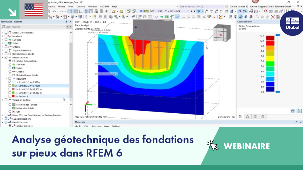 Webinaire sur l’analyse géotechnique pour les fondations sur pieux avec le logiciel RFEM 6.