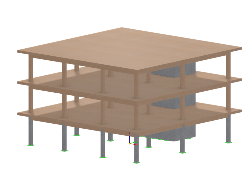 Modèle 005483 | Structure en bois lamellé-croisé et en bois | NDS 2024