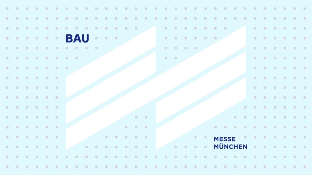 Logo de l’initiative BAU 2025 avec typographie définie et élément graphique