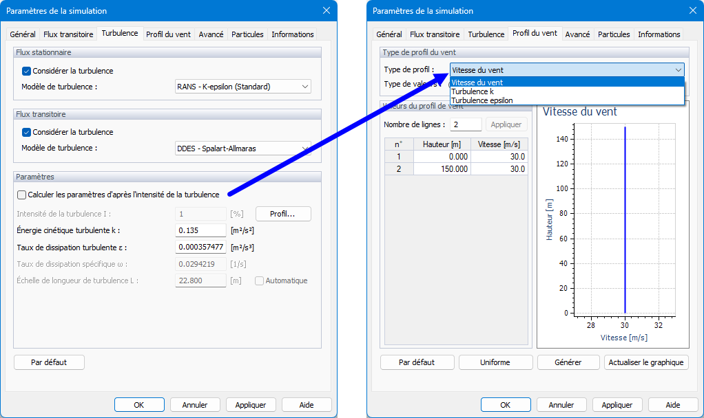 Configuration personnalisée du profil de turbulence | Manuel RWIND