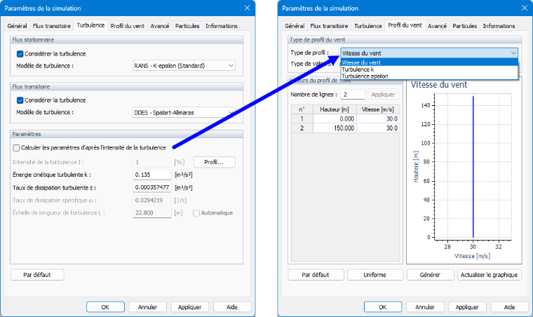 Configuration personnalisée du profil de turbulence | Manuel RWIND