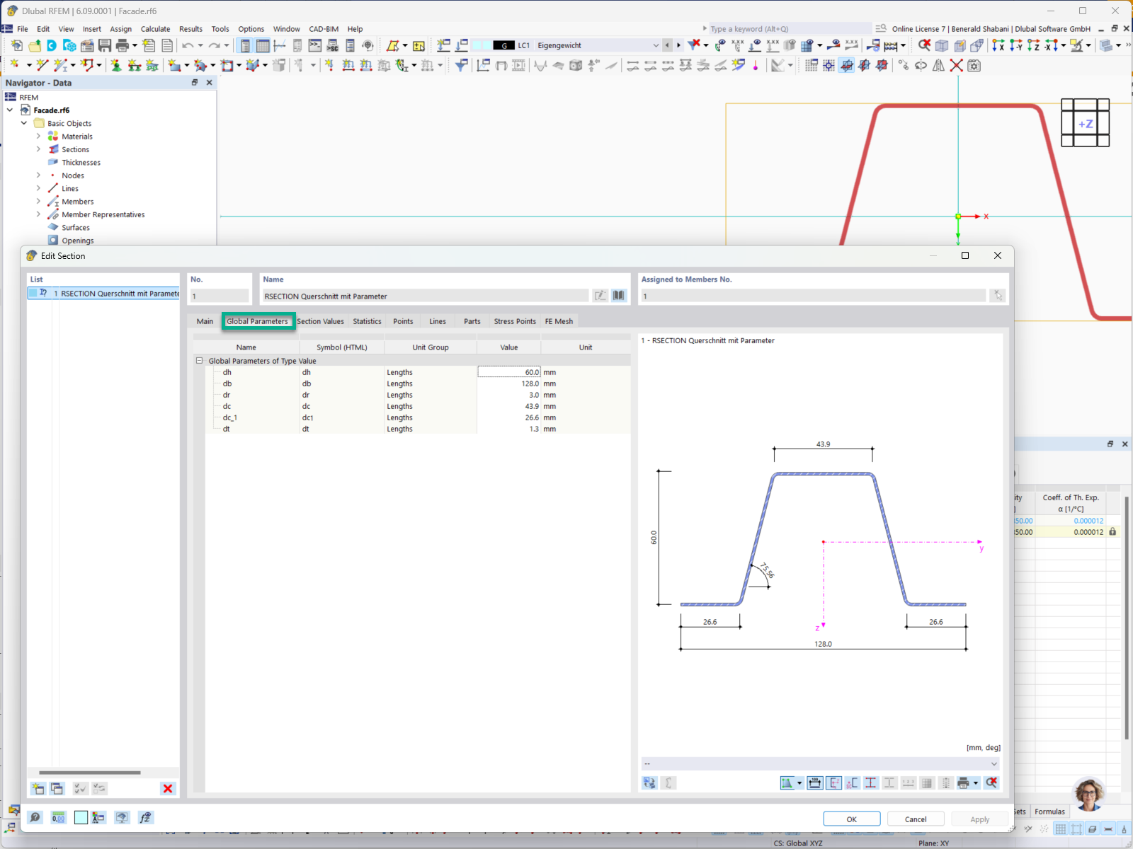 Paramétrage de section RSECTION dans RFEM | Fonctionnalité RSTAB 002944