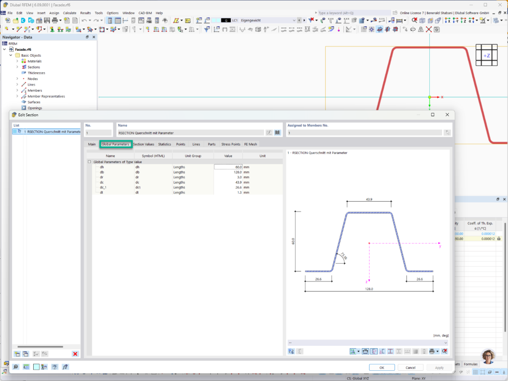 Paramétrage de section RSECTION dans RFEM | Fonctionnalité RSTAB 002944