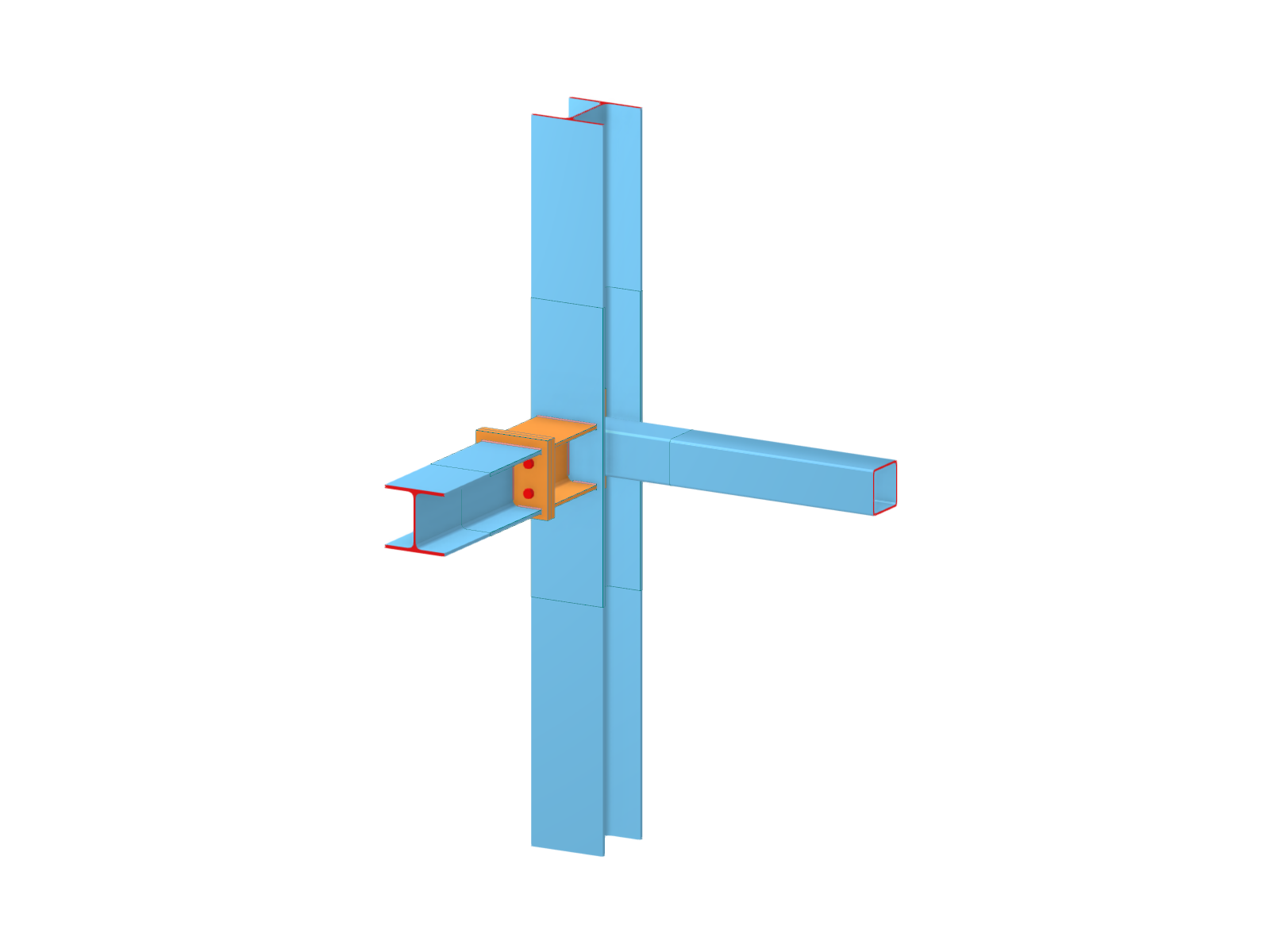 Assemblage rigide en flexion avec composant « tronçon »