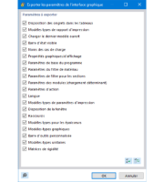 Exporter les paramètres de l’interface graphique
